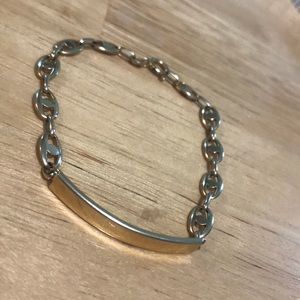 Vintage Italian 14k gold nameplate bracelet